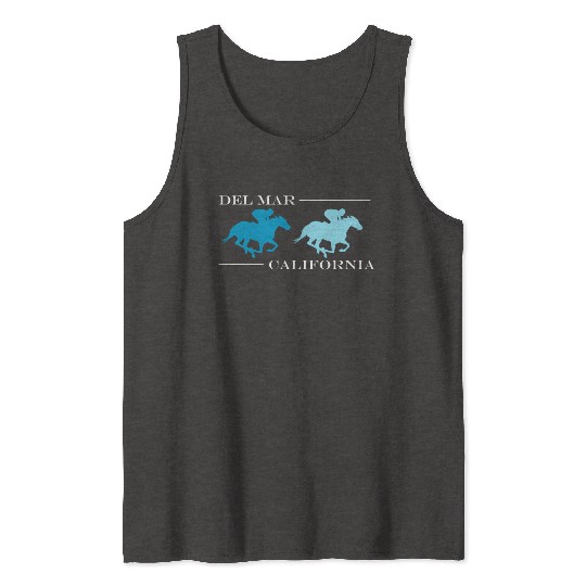 Del Mar California Horse Racing Tank Tops