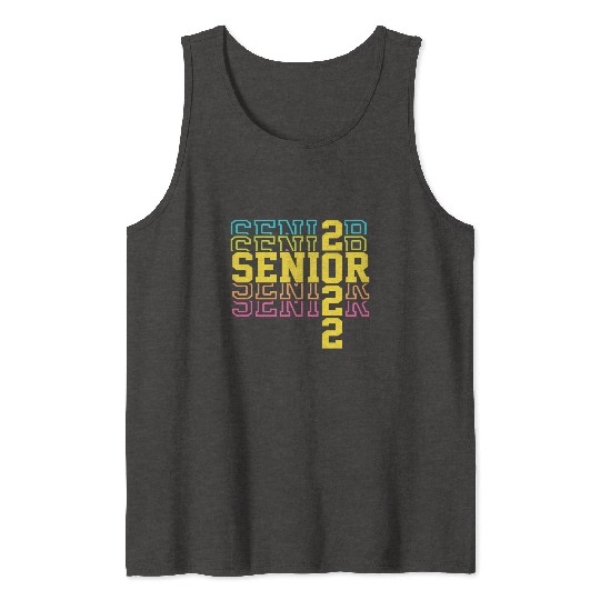 Grad 22 Senior Class Of 2022 Bright Colors Ns Will Tank Tops