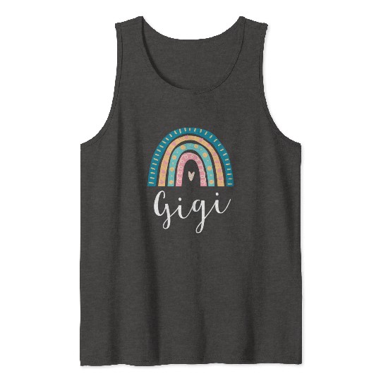 Gigi Rainbow For Grandma Family Tank Tops