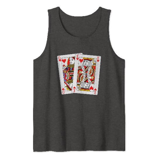 Queen and King of Hearts Tank Tops