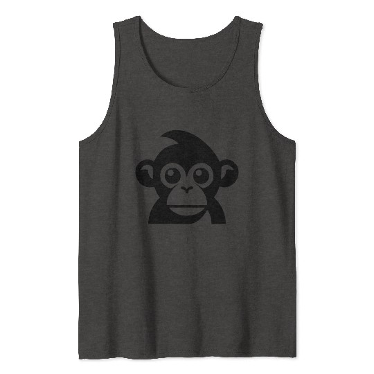 Ape Face Apes Apelike Jungle Primate Tank Tops