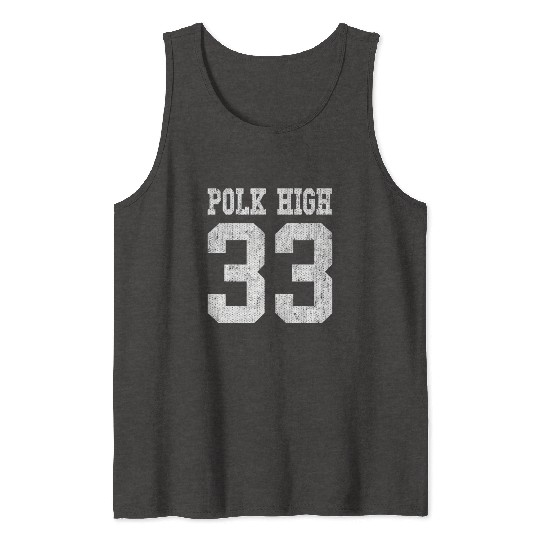 Polk High School Football Jersey 33 Aged Look Tank Tops