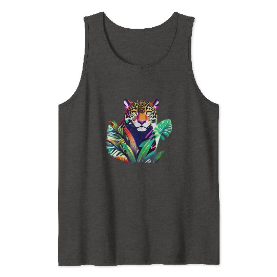 Jaguar in the Tropics Tank Tops