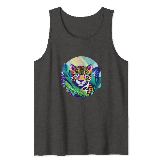 Jaguar in the Tropics Tank Tops