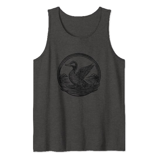 Duck Bird Nature Pond Tank Tops