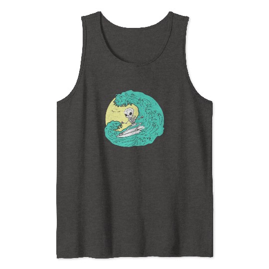 Skeleton surfing on Wave Tank Tops