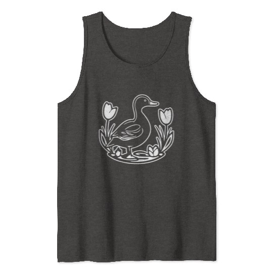 Duck Bird Nature Pond Tank Tops