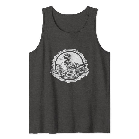 Duck Bird Nature Pond Tank Tops