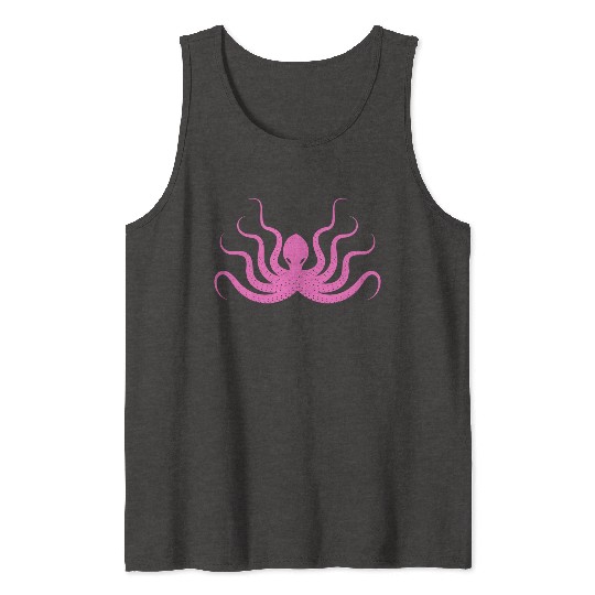 Menace Octopus Neon Pink Tank Tops