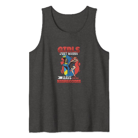 Pinball Machine Pinball Player Funny Pinball Tank Tops