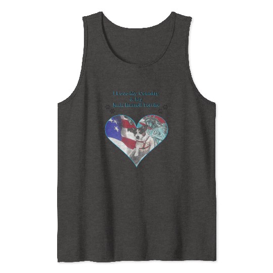 I Love My Country My Jack Russell Terrier Tank Tops