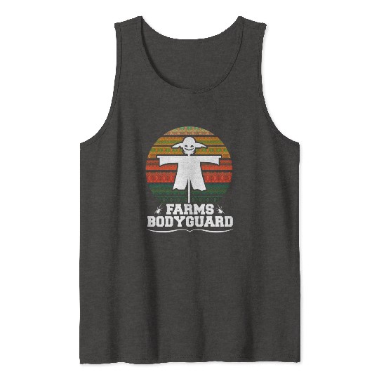 Farm s Bodyguard Farmer Scarecrow Gift Design Idea Tank Tops