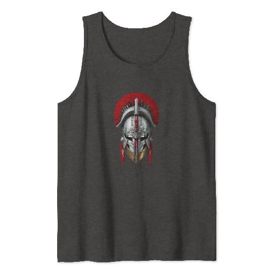 Warrior helmet illustration Tank Tops