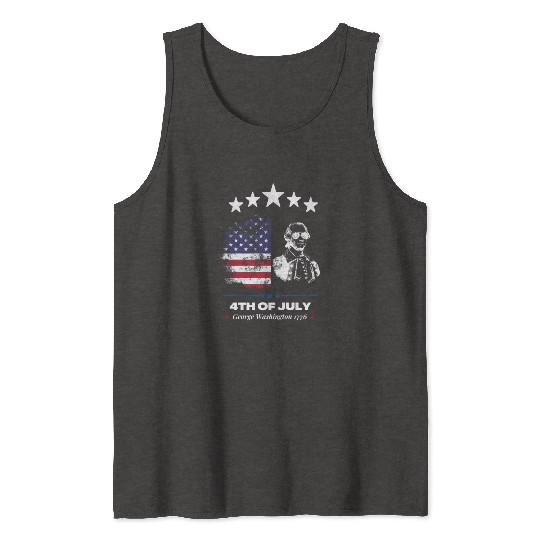 Happy 4th Of July Suck England George Washington Tank Tops