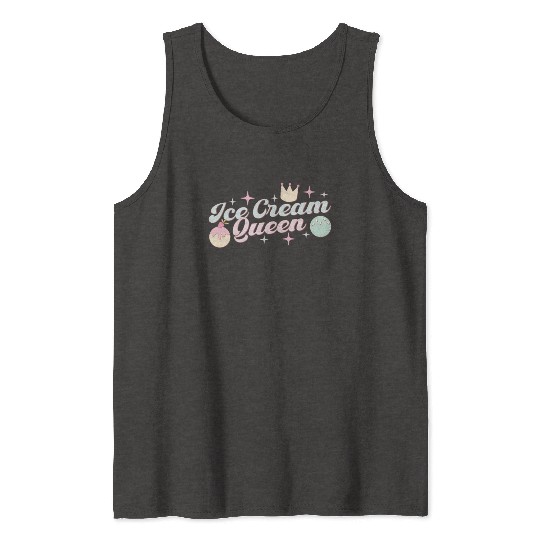 Ice Cream Queen, Happy Summer Holiday Tank Tops