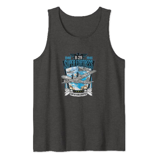 World War 2 Aircraft Wwii B-29 Superfortress Bombe Tank Tops