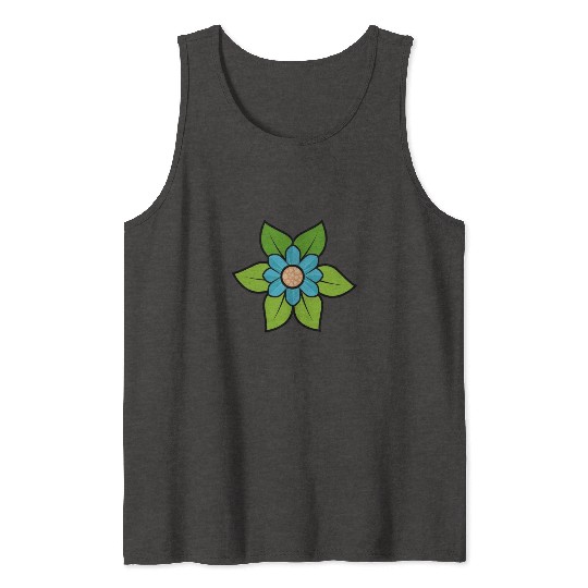 flower Pretty Natural colorful Tank Tops