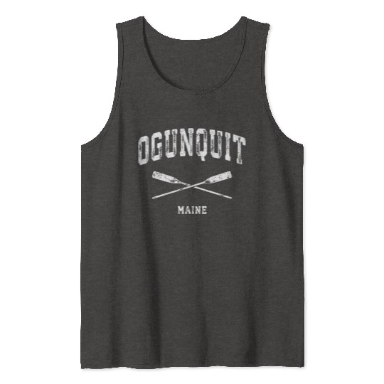 Ogunquit Maine Nautical Crossed Oars Tank Tops