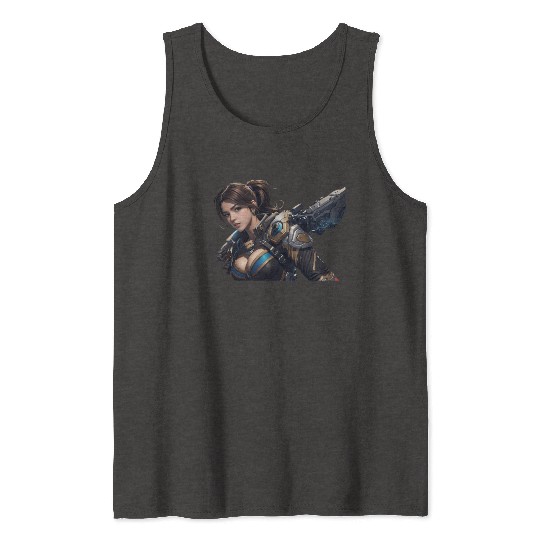 Sexy female gamer chick Tank Tops