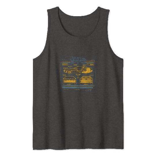 Back To The Future 35Th Anniversary Delorean Tank Tops