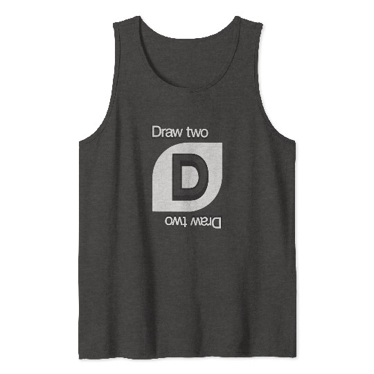 Uno Draw Two Card Tank Tops