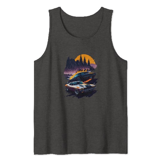 Sports car illustration Tank Tops
