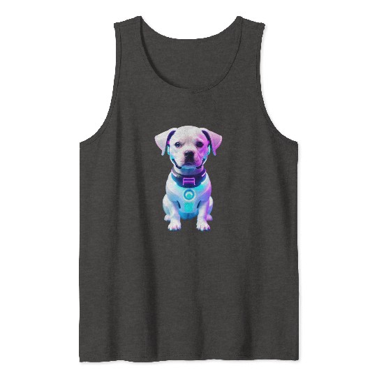 Futuristic robot dog Tank Tops