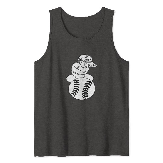 Kawaii Chibi Baseball Pitcher Tank Tops