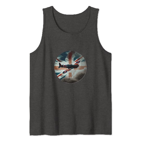 Spitfire Airplane Fighter Plane England UK Tank Tops
