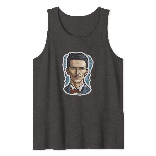 Nikola Tesla Physics Nerd Geek Tank Tops