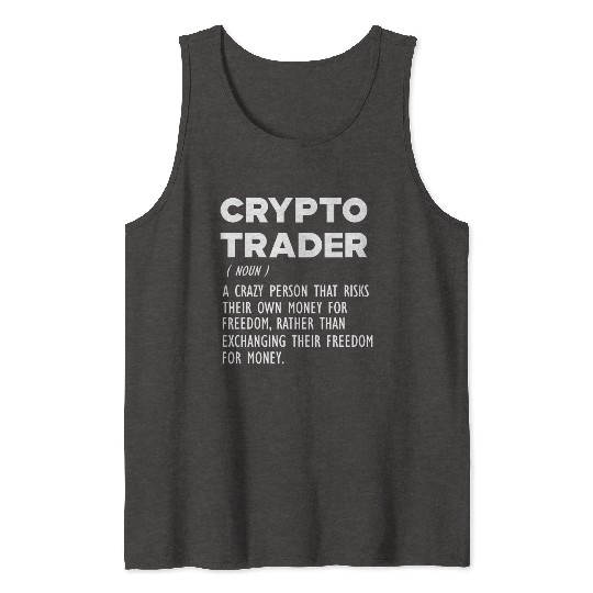 Crypto Trader funny definition Tank Tops