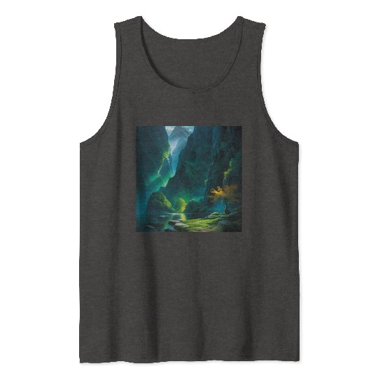 River Oasis at the bottom of Green Tropics Tank Tops