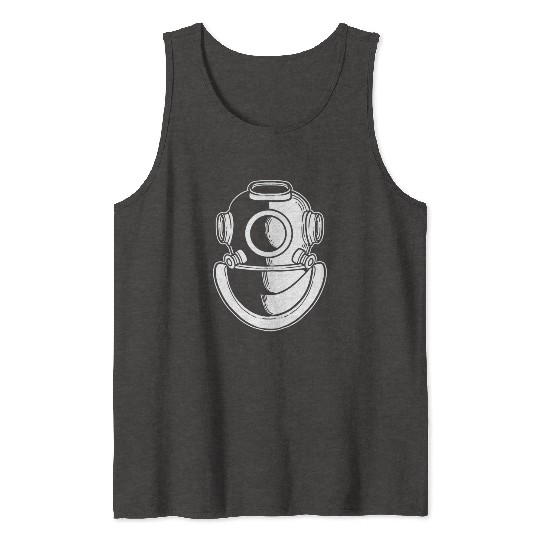 Diving Helmet Lifeguard or Diver Gift Tank Tops