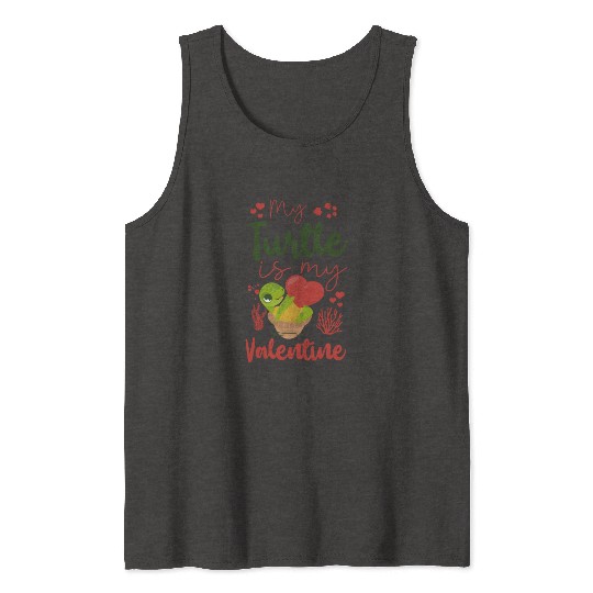 Sea Turtle Tortoise Valentines Day Tank Tops