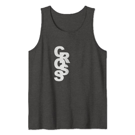 Cross Country Running Stacked Font Play Stylishs, Tank Tops