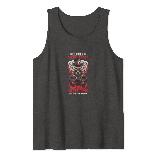 Poker Casino Poker Player Gambling Roulette Tank Tops
