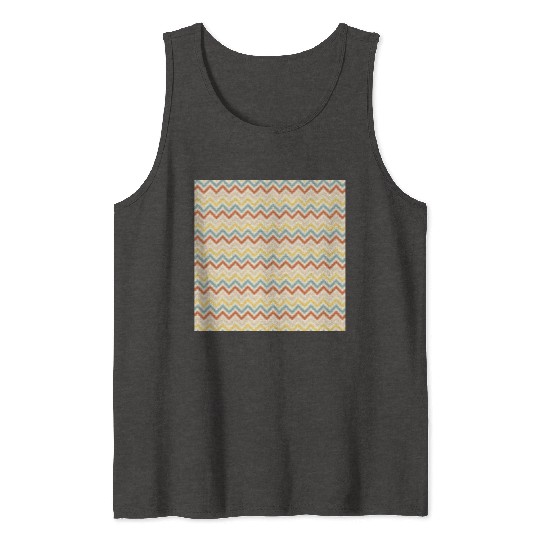 Retro Colorful Chevron Pattern Tank Tops