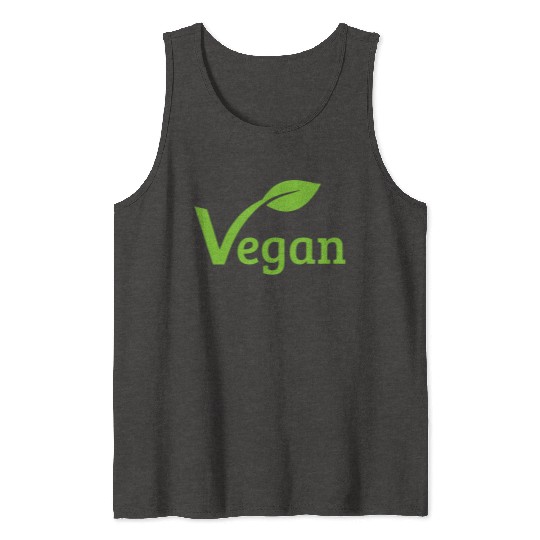 Vegan Plant Organic Green Food Tank Tops