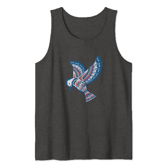 Native American Style Kingfisher Pacific Northwest Tank Tops