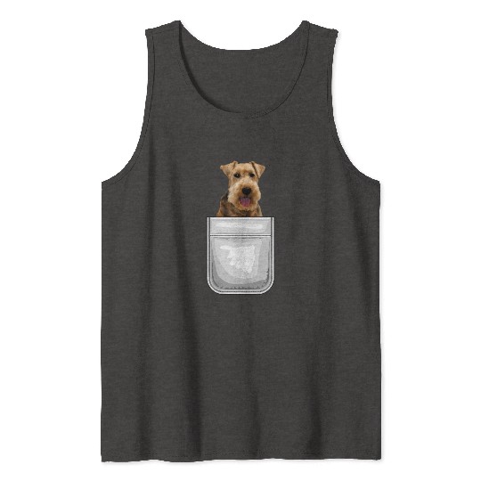 Welsh Terrier Puppy Dog In Your Pocket Tank Tops