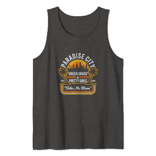 Funny 80's Classic Rock Parody: Paradise City Tank Tops