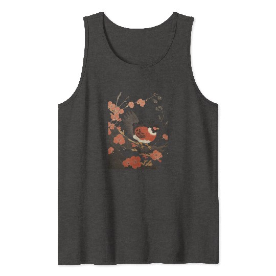 The Bird on the Cherry Blossom Tree Tank Tops