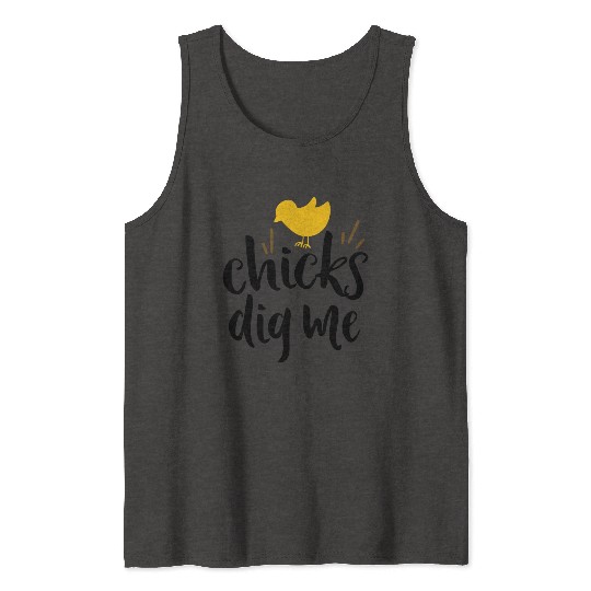 Chicks Dig Me Irish Ireland Chicken Tank Tops