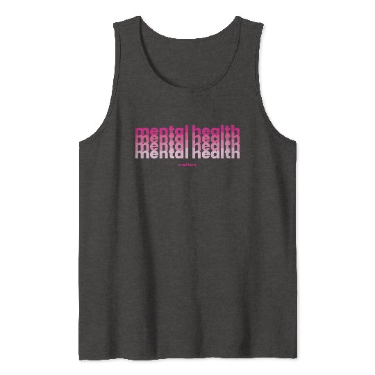 Mental Health Matters Poppins Barbiecore Pink Tank Tops