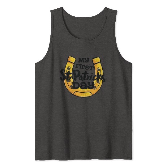 My First Saint Patricks Day Horseshoe Tank Tops