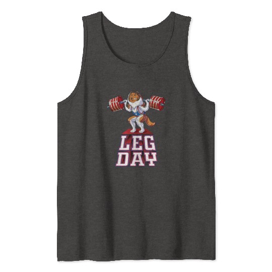 Leg Day Sheltie Weight Lifting Squat Gym Tank Tops