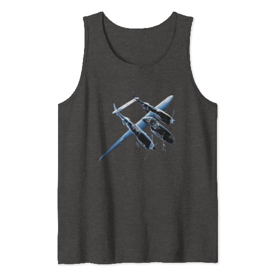 P 38 Lightning 3D Tank Tops
