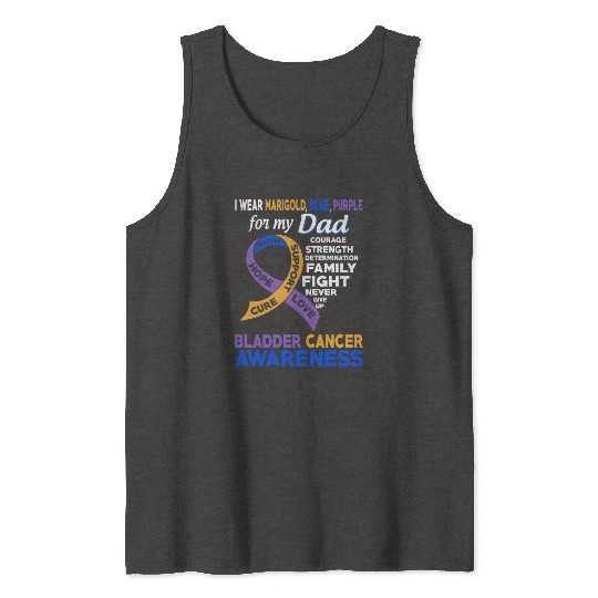 I Wear Marigold Blue Purple For My Dad Bladder Tank Tops