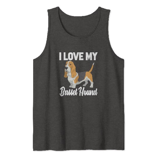 I Love My Basset Hound Tank Tops Funny Gifts For Men