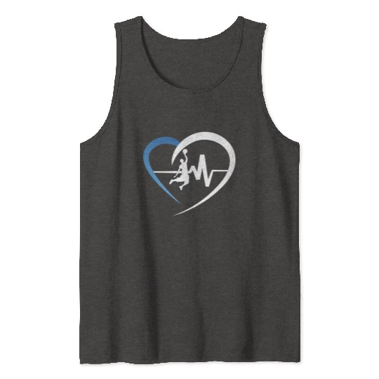 Basketball Heartbeat Tank Tops